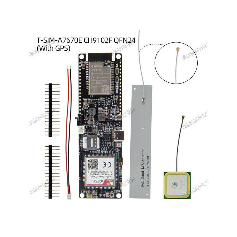 LILYGO TTGO T-A7670E-R2 Built-in GPS R2 4G LTE Development Board Robotics Bangladesh LILYGO TTGO T-A7670E-R2 Built-in GPS R2 4G LTE Development Board Robotics Bangladesh