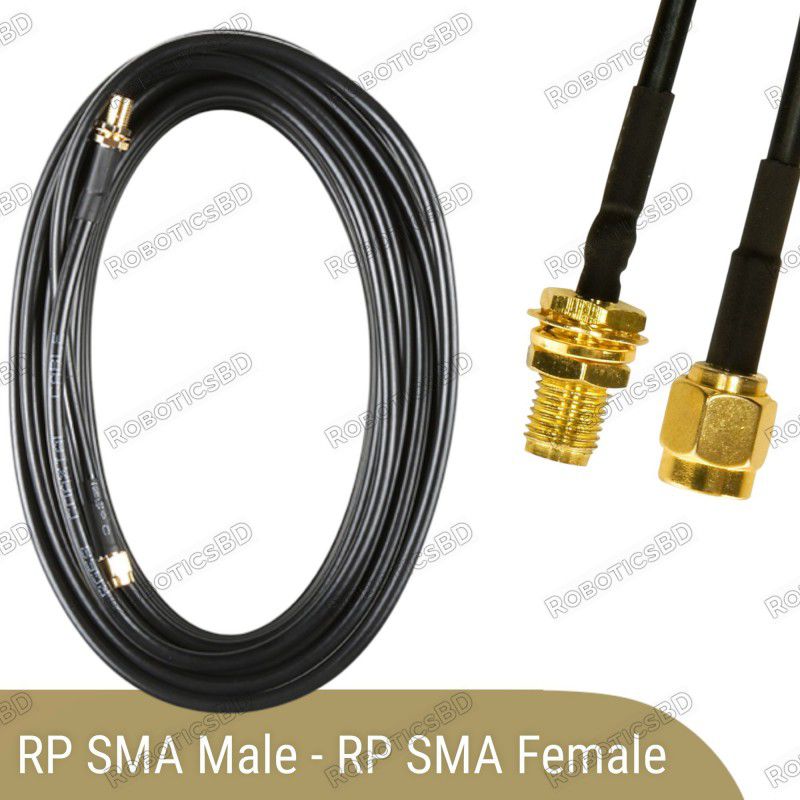 RP-SMA Female to RP-SMA Male - Interface Cable 10m RG174 Robotics Bangladesh