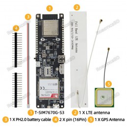 LILYGO T-SIM7670G-S3 LTE 4G ESP32-S3 Development Board Robotics Bangladesh