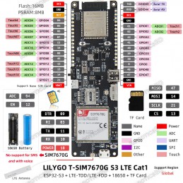 LILYGO T-SIM7670G-S3 LTE 4G ESP32-S3 Development Board Robotics Bangladesh