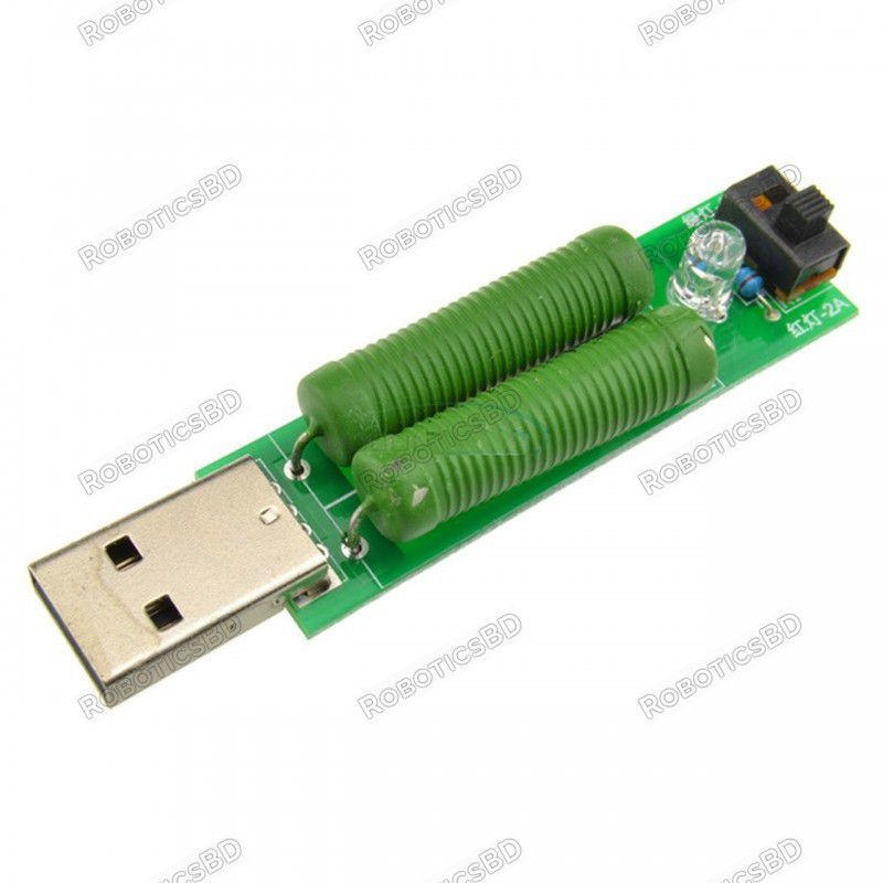 USB Load Resistance Current Voltage Tester - 5W to 10W Discharge Resistor Robotics Bangladesh USB Load Resistance Current Voltage Tester - 5W to 10W Discharge Resistor Robotics Bangladesh