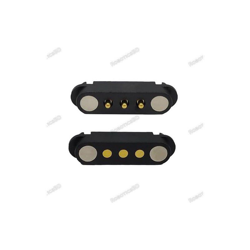 3-Pin 2A DC Magnetic Pogo Pin Connector - 2.