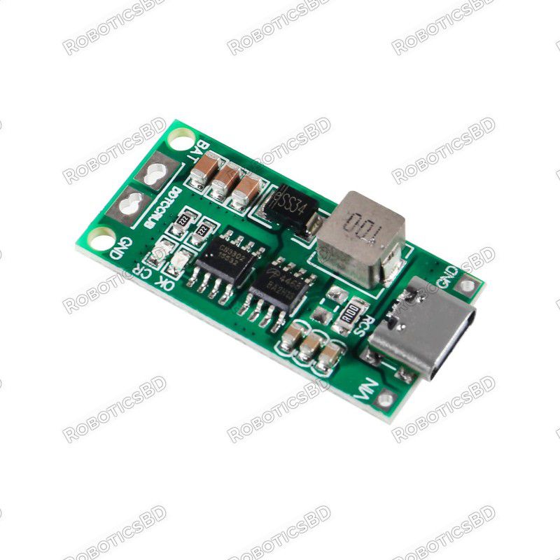 3S 12.6V Type-C Lithium Battery Charging Board 2A Robotics Bangladesh
