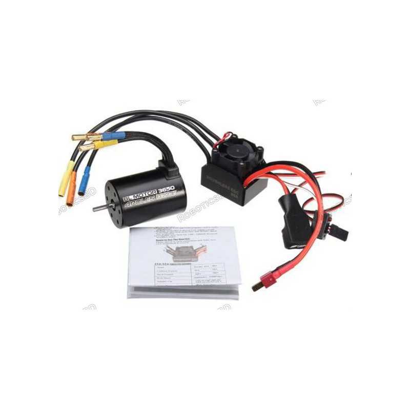 3650 Brushless Motor 3930KV + 60A Waterproof BEAST Series ESC Robotics Bangladesh