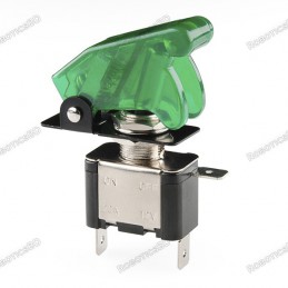 Toggle Switch and Cover - Illuminated (Green) Robotics Bangladesh