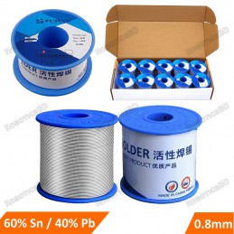 Premium 60/40 Sn Pb Tin Soldering Lead with Rosin Low Melting Point 50g Spool Robotics Bangladesh
