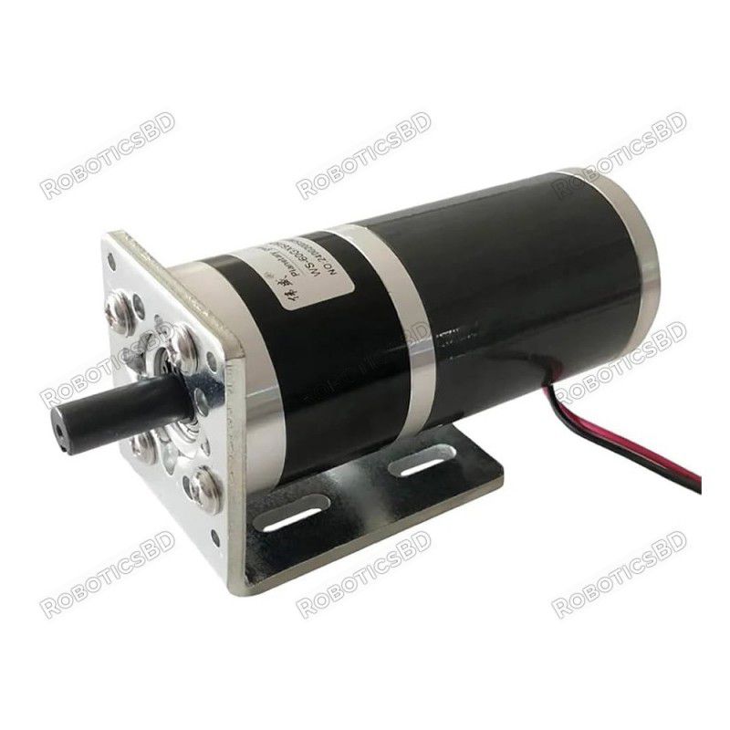 High Torque Planetary Gear Reduction 12V Motor with Bracket 60GX6092R 12mm Shaft 100 RPM Robotics Bangladesh
