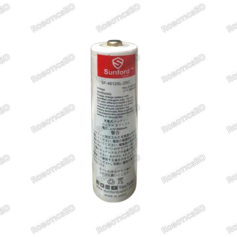 Sunford 3000mAh 3.7v 18650 Battery Robotics Bangladesh