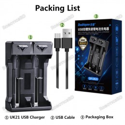 Doublepow DP-UK21 2 Slots 18650 Battery Charger Robotics Bangladesh