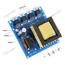 DC/AC Step-Up Inverter Module - 500W, 12V to 220V Robotics Bangladesh