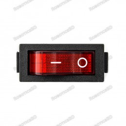250V AC 15A 3 PIN Slim Rocker Switch - Red Light Robotics Bangladesh