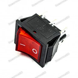 250V AC 16A 6 PIN Rocker Switch - Red Light Robotics Bangladesh