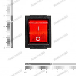 250V AC 16A 4 PIN Rocker Switch - Red Light Robotics Bangladesh