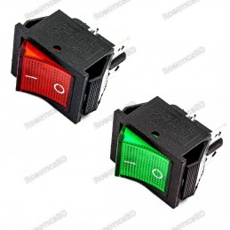 250V AC 16A 4 PIN Rocker Switch - Red Light Robotics Bangladesh