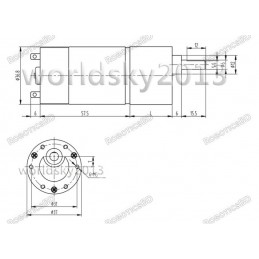 12V 45KG Torque Turbo Worm Gear DC Motor with Metal Gearbox 54 RPM Robotics Bangladesh