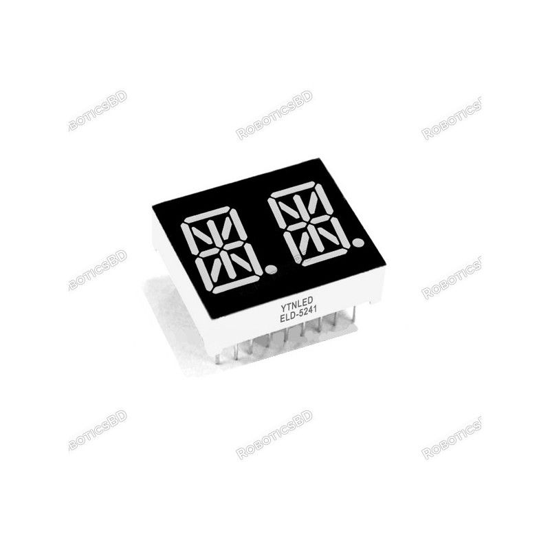 5241AS Red 0.54" Common Cathode Dual Digit Alphanumeric LED Display Robotics Bangladesh