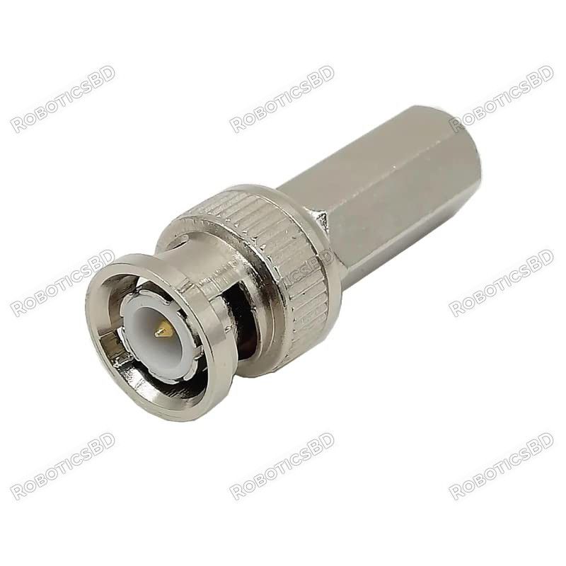 Male Twist-on Coax Compression Connector RG59 – BNC Male to Male for CCTV Systems Robotics Bangladesh