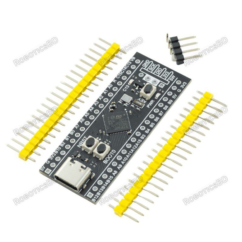 STM32 BlackPill Development Board with STM32F411CEU6 Microcontroller Robotics Bangladesh
