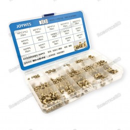 360pcs Brass Heat Set Inserts Kit Threaded Knurled Nuts for Plastic & 3D Printing Robotics Bangladesh