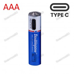 Doublepow AAA 1.5V 600mWh Rechargeable Li-ion Battery with Type-C Port & LED Indicator Robotics Bangladesh