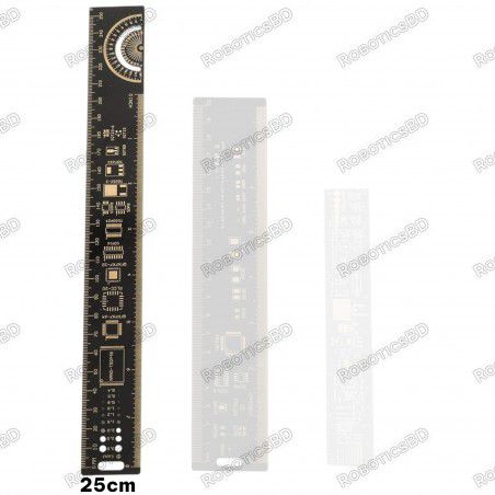 25cm 10" Multifunctional PCB Ruler Measuring Tool Relevant Info