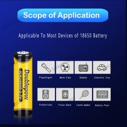 Doublepow 18650 3.7V 1200mAh True Capacity Battery Robotics Bangladesh