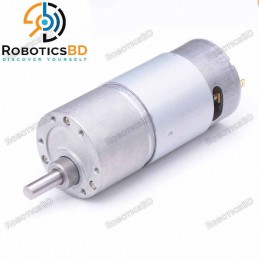 12V 45KG Torque Turbo Worm Gear DC Motor with Metal Gearbox 54 RPM Robotics Bangladesh