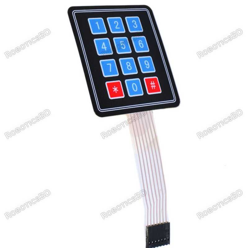 3×4 Flexible Keypad Robotics Bangladesh