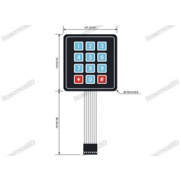 3×4 Flexible Keypad Robotics Bangladesh