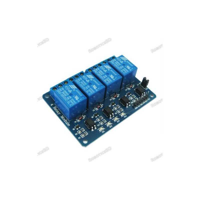 4 Channel 5V Relay Board Module Robotics Bangladesh 4 Channel 5V Relay Board Module Robotics Bangladesh
