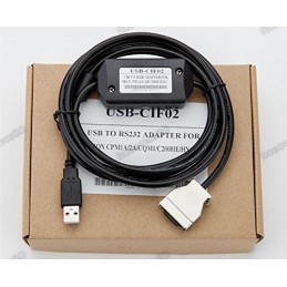 AMSAMOTION USB-CIF02 PLC Programming Cable 4 Omron CPM1/CPM1A/2A/CQM1 Robotics Bangladesh