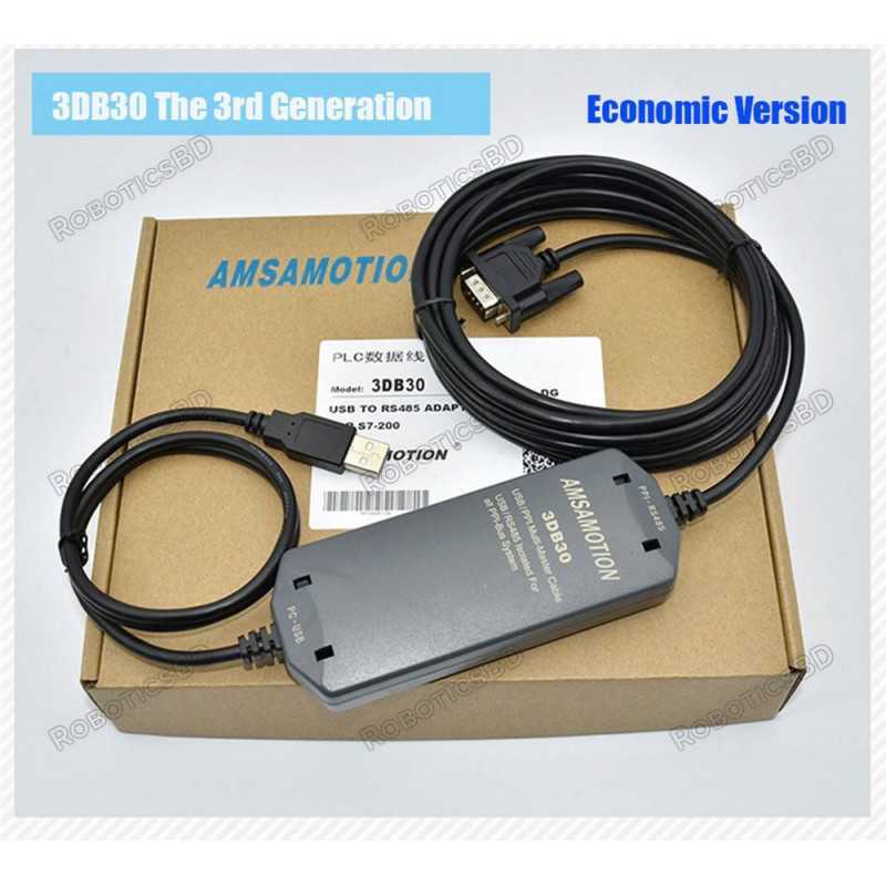 Siemens PLC Programming Cable S7-200PLC Data Line USB-PPI Download Line Robotics Bangladesh Siemens PLC Programming Cable S7-200PLC Data Line USB-PPI Download Line Robotics Bangladesh