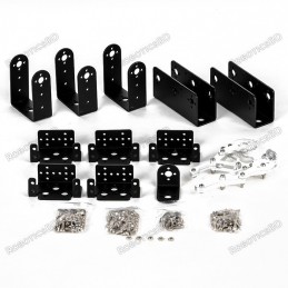 6 DOF Aluminium Mechanical Robotic Arm Clamp Claw Mount Robot Kit Robotics Bangladesh