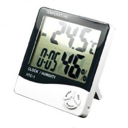 HTC-1 Hygrometer Digital Temperature & Humidity Meter + Clock Robotics Bangladesh