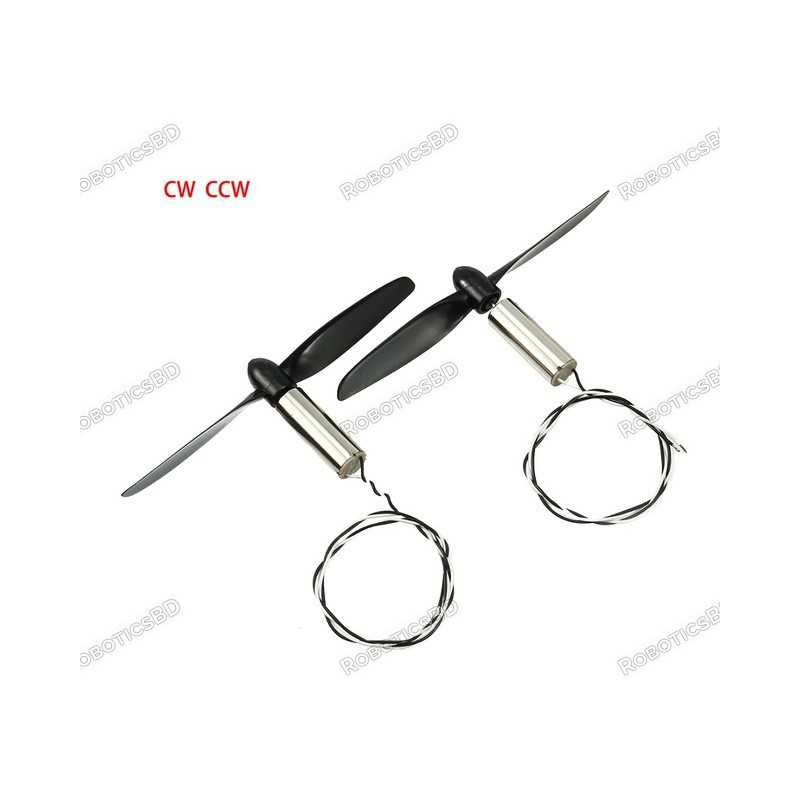 8x20mm Coreless Motor with 55mm Propeller Pair Robotics Bangladesh