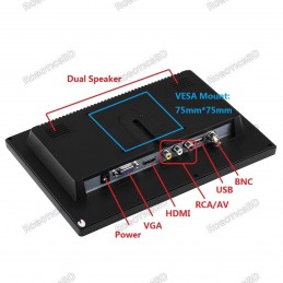 10.1 Inch IPS TFT Monitor HD 1280x800 Portable Color Display Screen Robotics Bangladesh