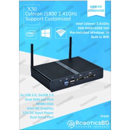 J1800 Windows 10 Pro Mini PC 2GB RAM + 32GB SSD Robotics Bangladesh