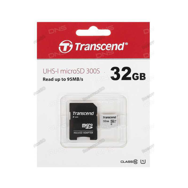 Transcend 32GB UHS-I U1 MicroSD Memory Card Robotics Bangladesh