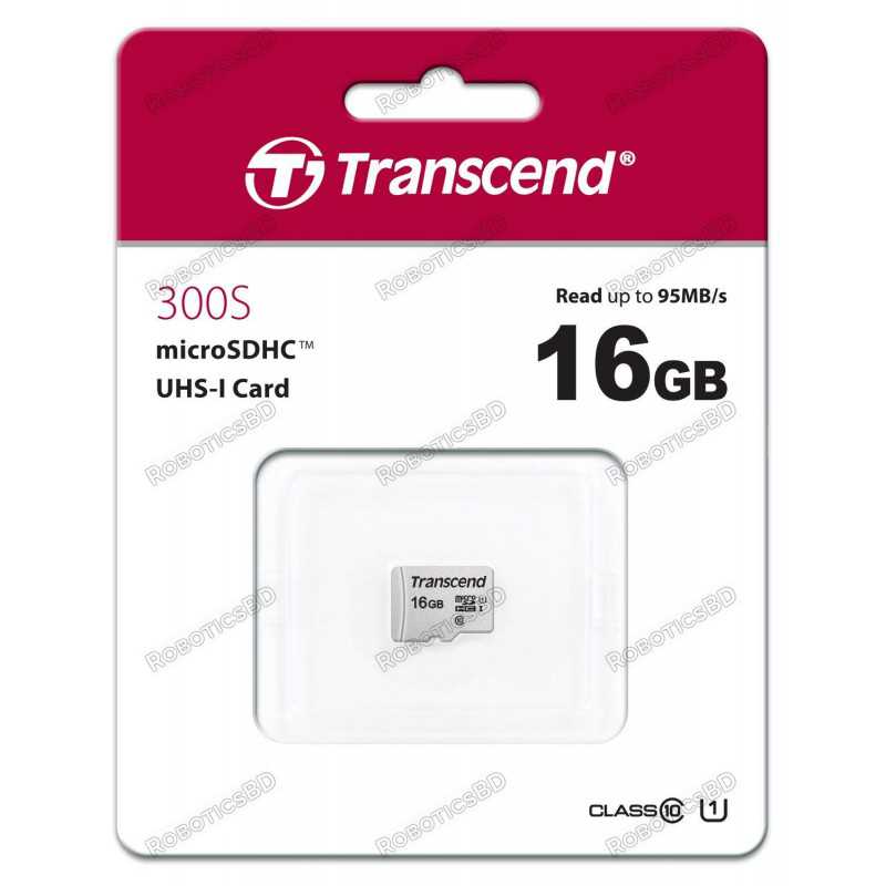 Transcend 16GB UHS-I U1 MicroSD Memory Card Robotics Bangladesh Transcend 16GB UHS-I U1 MicroSD Memory Card Robotics Bangladesh