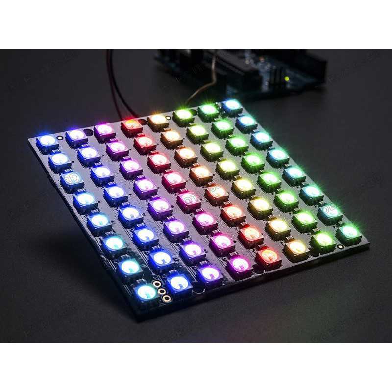 NeoPixel NeoMatrix 8x8 - 64 RGB LED Pixel Matrix WS2812 5050 RGB LED Robotics Bangladesh