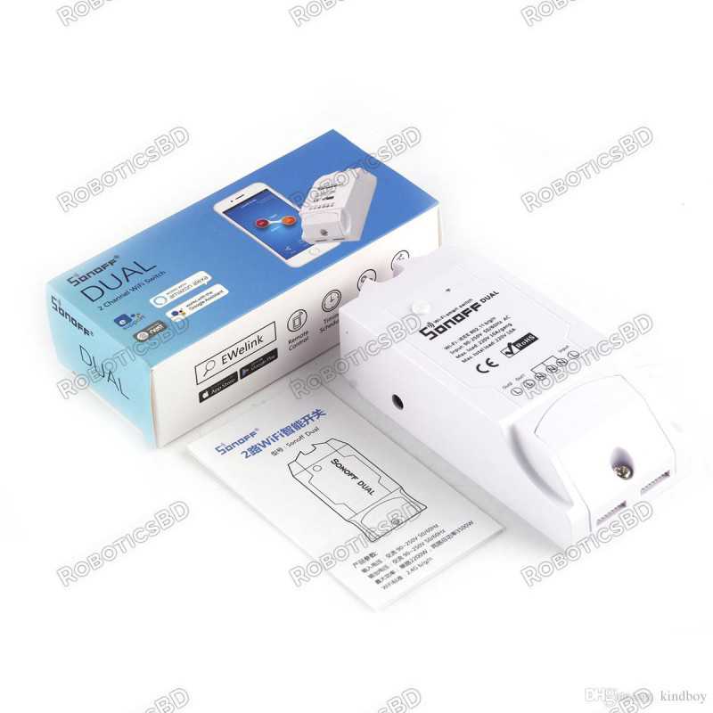 Sonoff Dual 2CH Wifi Smart Switch Robotics Bangladesh