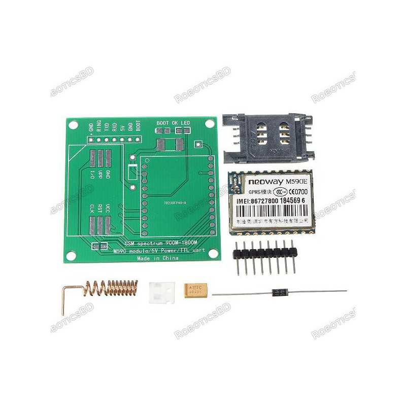 M590E GSM GPRS module Diy kits M590 GSM GPRS 900m-1800m sms CPU MCU test Robotics Bangladesh