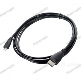 Micro HDMI Male to HDMI Male Cable for Pi 4 or 5 Robotics Bangladesh