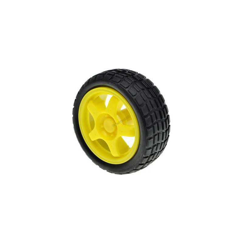Yellow Plastic Mag Wheel Soft Tire Robotics Bangladesh