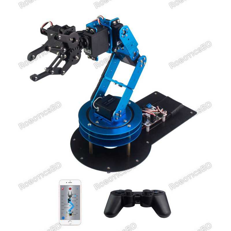 Hiwonder 6DOF Metal Robotic Arm with Controller Robotics Bangladesh