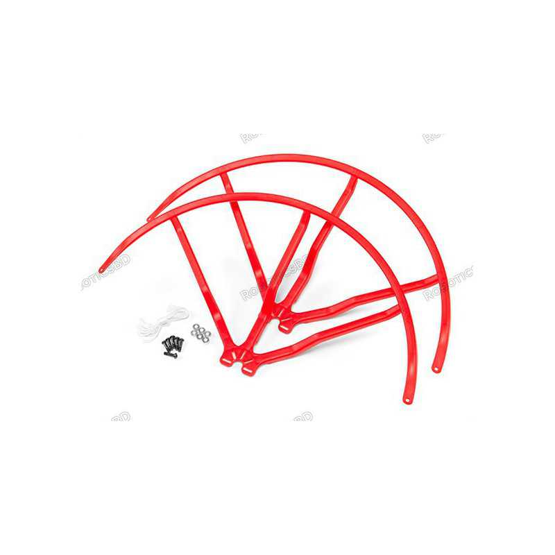 10 Inch Plastic Universal Multi-Rotor Propeller Guard - Red (pair) Robotics Bangladesh