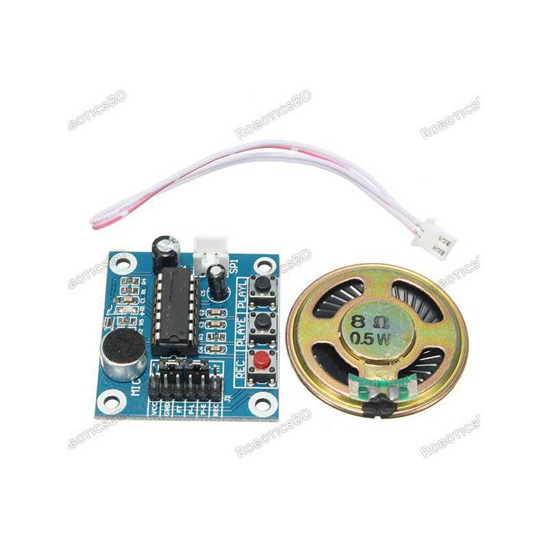 ISD1820 Voice Recording Module With Mic and Loudspeaker Robotics Bangladesh
