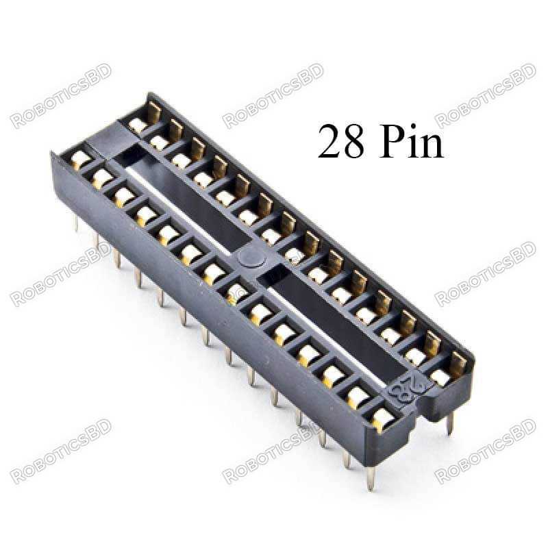 28 Pin DIP IC Base/Socket Robotics Bangladesh 28 Pin DIP IC Base/Socket Robotics Bangladesh