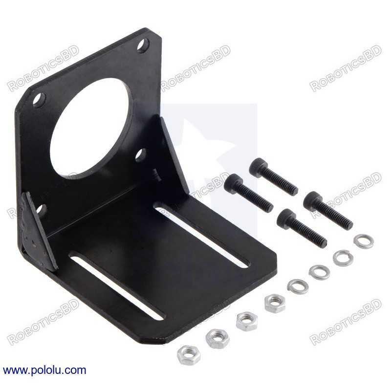 Steel L-Bracket for NEMA 23 Stepper Motors Robotics Bangladesh