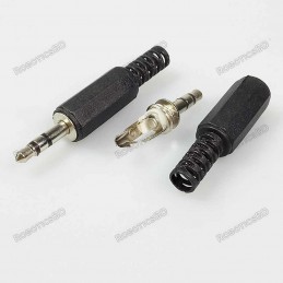 Audio Jack 3.5mm 3 Poles Stereo Male Plug Solderable Connector Robotics Bangladesh